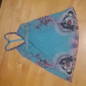 Gusto Lowxury Beaded Sleeveless Short Dress 42 NWOT